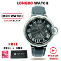LONGBO Men's Watches 8811G Ballon Bleu Fashion Quartz Leather Straps Water Resistant Watch for Men. 