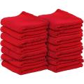 Shop Towels 100% Cotton Reusable Commercial Grade 13 x 13 Inches (Red, 100) By Fast Forward. 