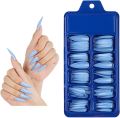 100Pcs White/Clear Coffin Fake Nails Full Cover Ballerina Acrylic Artificial False Nail Tips Press on Finger Manicure Extension. 
