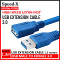 SpeedX Usb Extension Cable -1.3 meters - 3.0 High Speed - Male To Female USB Extension Cable. 