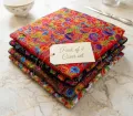 4 Pcs Set - Velvet Embroidery Cushion and Covers - Multicolor. 