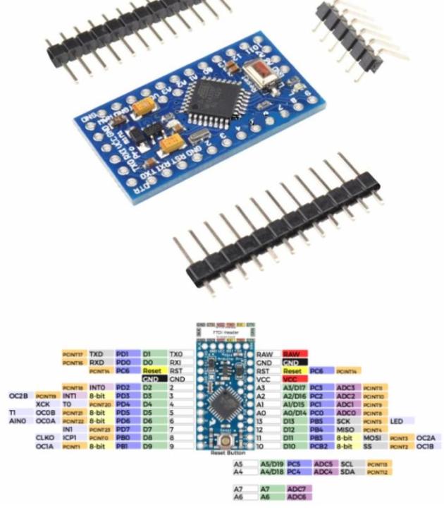 Arduino Pro Mini ATMEGA328P 5V 16M board
