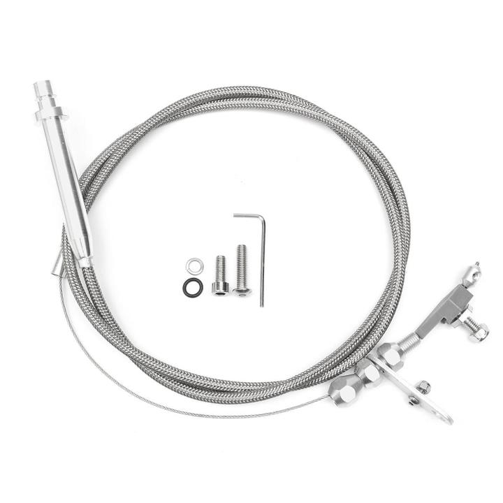 Transmission Kick Down Cable Detent For GM Chevy 350 TH350 Stainless Braided