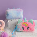 Unicorn Pen Bag Students School Supplies 3 Color Plush Unicorn Makeup Bag Plush Makeup Bag for Makeup Storage Travel Organization School Essentials Students' Pen Storage Gift For Girls. 