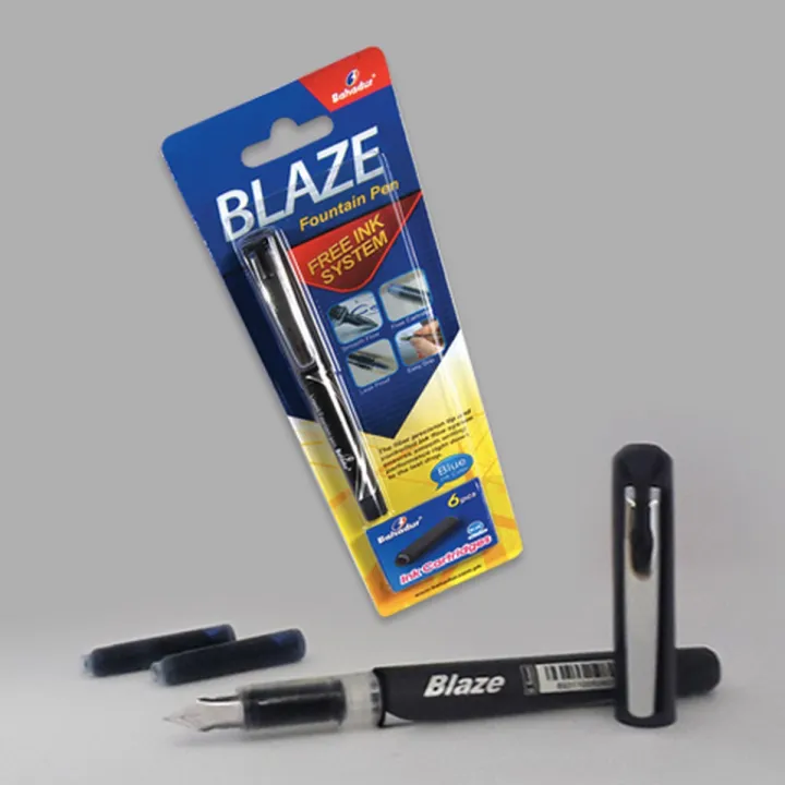Bahadur%20BLAZE%20Fountain%20Pen%20With%202%20Free%20Blue%20Ink%20Cartridges%20Ink%20Pen%20-%20Image%207