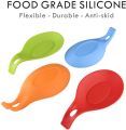 2 Pieces Set Kitchen Silicone Spoon Rest /Placemat Heat Resistant Kitchen Utensil Rest Ladle Spoon Holder Colorful Spatula Holder Rest Kitchen Tool -Use for kitchen to lay down your spoon, brush, utensils, and so on. 