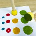 Foam Pouncer Assortment-Sponge Painting Stippler Set 24/pkg-Foam Brush Value Pack-6(1/2 inch),6(3/4 inch),6(1-3/16 inch)6(1-3/4 inch). 