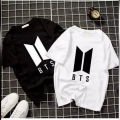 Bts Printed Basic Round Neck T-Shirt. 