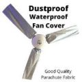 Pack of 2 Ceiling Fan Blade Covers Silver Parachute Fabric 3 Piece Set. 