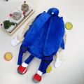 Sonic Sonic Backpack Plush Toy Super Sound Mouse Hedgehog Sonic Cartoon Plush Doll Children's Bag. 