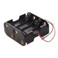 2X black battery holder for 8 AA batteries (12V). 