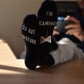 Baqsoo 1 Pair Funny Ankle Socks,  Do Not Disturb I'm Gaming  Cotton Novelty Socks Gamer Socks - Perfect Gamers Gift for Game Lovers - Christmas Birthday Halloween Present. 