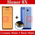 Honor 8X Matte Front Protector Glass 9D | 5D | 11D + Back Protector Carbon Sheet Honor 8X. 