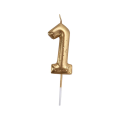 Digits Cake Candle Number Candle For Birthday & Anniversary Cake Candles - Digit in Golden Color —Represent Person's Age —  Adds Glamorous & Elegant Display. 