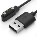 Magnetic Charging Cable for Smart Watch 2 Pin 2.84mm Black 100cm USB Power Cable for W26 W26 Plus with Magnet Suction Charge. 