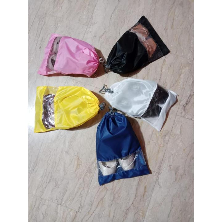 Shoes bag Foldable Organizer with clear window Parachute with PVC