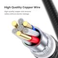 TOPK AN10 Fast Charging 0.25M 0.5M 1M 2M USB Cable For i-Phone 8-Pin Cable Metal Shell Nylon Braided High Qualit. 