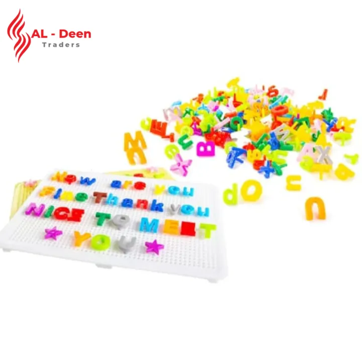 Alphabet Learning Blocks DIY Alphabet Pegboard Set Educational Letter ...