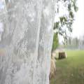 White Lace Floral Net Curtains Voile Curtains for Study Room Yard Decorative 150cmx100cm. 