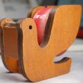 【NEW】 Lovely Office Tape Dispenser Vintage Wooden Cartoon Animal Shape Desktop Tape Cutter, 4 Shapes Cat/Pigeon/Squirrel/Whale. 