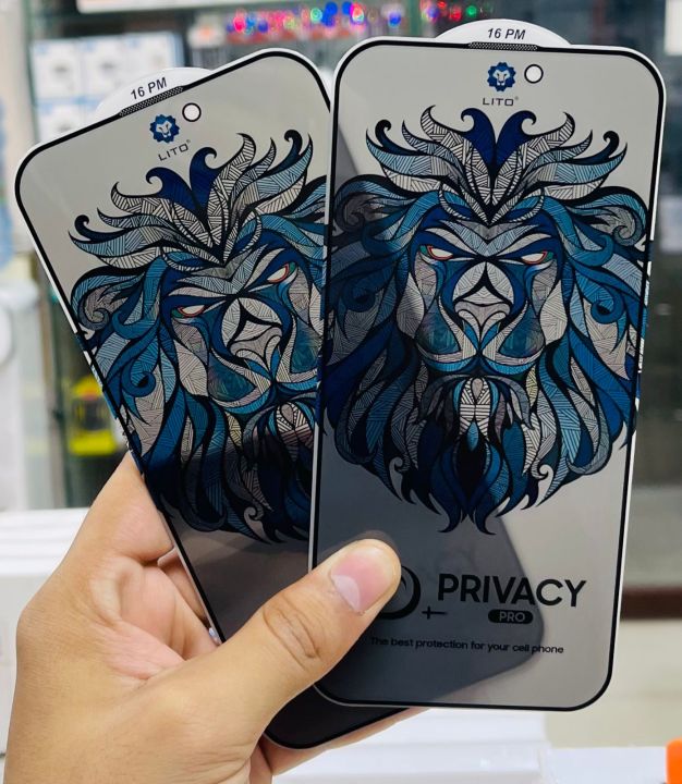 Lito D+ Privacy Tempered Glass Screen Protector for 16 Pro Max Edge to Edge Coverage Anti- Glare Fingerprint Resistant| Full Screen Protection