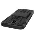 For Galaxy J7Pro J730 J7 2017 Case, 3 in 1 Tyre Grain Cobwebs Shock-proof Throw-proof Housing With Foldable Stand Holder TPU + PC Back Cover Case for Samsung Galaxy J7 Pro / J7 2017 / J730F. 