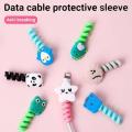 (pack of 2) Cable Bite Cute Cartoon Cable Protector Wire Winder Data Line Cord For USB Charging Protective Cover Winder Organizer. 