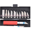 13pc Precision Craft Hobby Utility Knife Set- Sharp Scalpel Razor Knives Tool for Architecture Modeling, Scrapbooking, Felt&Wood&Leather Working- Stencil, Fine Point, Scoring, Chiseling Blades Equipped With a Full Spectrum Of Light-Duty, Medium-Duty, Heav. 