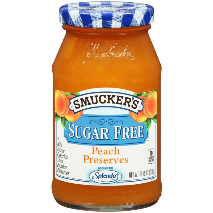 Smucker's Sugar Free Peach Preserves Sweetened With Splenda, 12.75-Ounce Jar