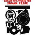 Yamaha Engine PVC Sticker Decal for Outboard Marine Engine Black White Red Blue. 