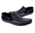 Black Rexine Moccasins  For Men. 