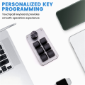 6 Key 1 Knob Copy Paste Button Wired RGB Mechanical Keyboard for Gamers/Designers/Video Editor. 