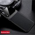 iCaseCover for Samsung Galaxy A70 Soft Case Hybrid TPU Leather Tempered Glass Shockproof Back Cover. 