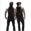 Muscle guys Gym vest NEW DESIGN (2021) Gym Tank Top Men Fitness Stringer Vest Sports Bodybuilding Men Sleeveless Shirt Muscle Tank top Black. 