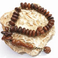 Sandal Fragrance Zikar Tasbeeh - Original Sandalwood Tasbih Brown flat 33 Beads of 13mm. 