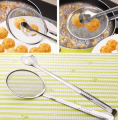 Stainless Steel Fryer Strainer, Grease, Slotted Spoon, Grill, Buffet, Serving Tongs, Frying Tongs, Frying Net, Strainer, Filter, Oil Drainer. 