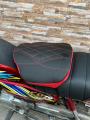 Red Base Water Proof Bike Seat Cushion /Motorcycle Seat Cover / Motor Bike Long Route Cushion Long Travel Seat Comfortable (Molty Foam 1inch) with Crocodile Stitching. 