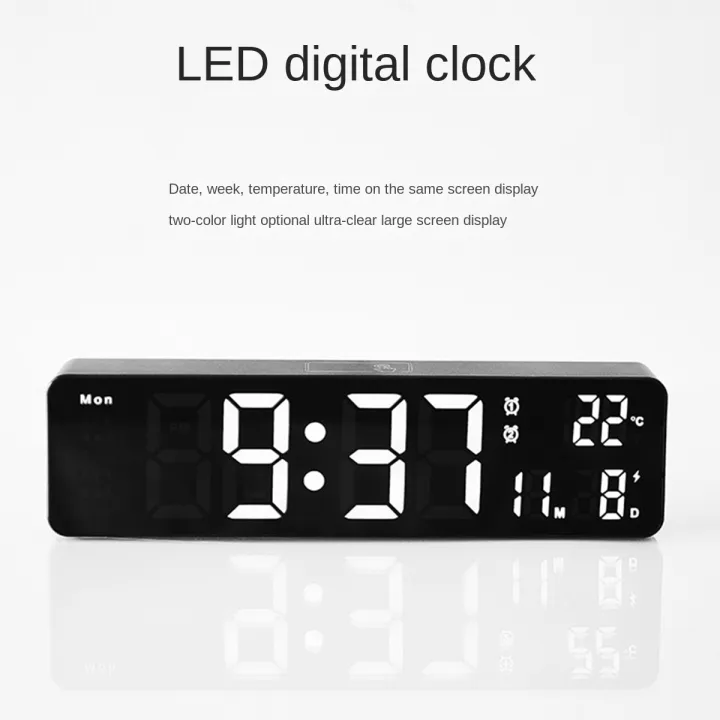 Digital%20Wall%20Clock,LED%20Large%20Digits%20Display,Dual%20Alarm%20Clock,Green%20-%20Image%206