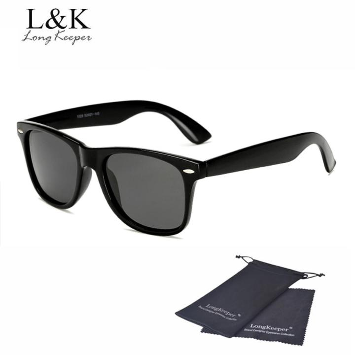Long Keeper Brand Unisex Retro Polarized Sunglasses Men Women Vintage Eyewear Accessories Black Grey Sun Glasses For Male/Female