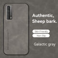 AnDyN Sheepskin Lambskin Case For Huawei Y7A Luxury Leather Phone Case Soft TPU Silicone Back Cover Lens Protect Shockproof Casing. 