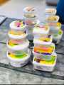 Set of 4 Premium Quality Plastic Kitchen Storage Containers Food Organizer Airtight Food Box Set for Freshness. 