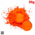 Neon Orange Fluorescent Pigment Powder for Painting, Artwork and Crafts 50g Desire Outlet. 