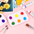 White Plastic Paint Tray Palette Watercolor Ceramic Color Mixing Palette For Painting Party DIY Craft Art Painting Painting Tray. 