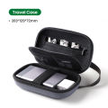 UGREEN Travel Case Gadget Bag Small Portable Electronics Accessories Organizer Travel Carry Hard Case Cable Tidy Storage Box Pouch with Double Layer Double Zipper Snap Hook Carrying Strap. 