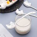 Funny Tea Spoon for Coffee- Long Tail Cat Coffee Spoon -Long Handle Spoon Teaspoon Dessert Scoop -Stainless Steel Tableware. 