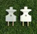 3Pcs 2 Pin Plug Male (Shoe) 250v 6A Hero Smart Plus Plug Heavy Duty Brass Legs Top 2-Pin Model W008 High Quality. 