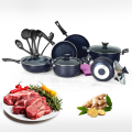 Gift Pack Cookware Set, 19 Pcs Non-Stick Kitchen Accessories, Premium Marble Coating Cooking Set, Perfect Wedding & Marriage Gift Set | Non Stick Glory Set 19 Pcs- Non stick Marble Coating best quality gift set. 