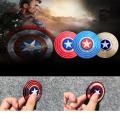 New Round American Captain Fingertip Gyro Shield Alloy Gyro Spinner Decompression Toy Spinner Hobbies for Adults. 