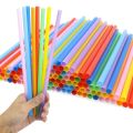 300Pcs 10.3in Jumbo Straws Smoothie Straws Assorted Bright Colors. 