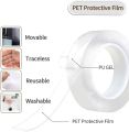 Double Sided Adhesive Nano Tape Transparent Strong Washable Adhesive Traceless Gel Tape Removable and Reusable Sticky Anti Slip Tape for Home Wall Room Office Decor. 